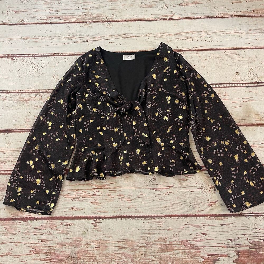 Sage The Label Womens Size‎ Small Floral Top Long Sleeve